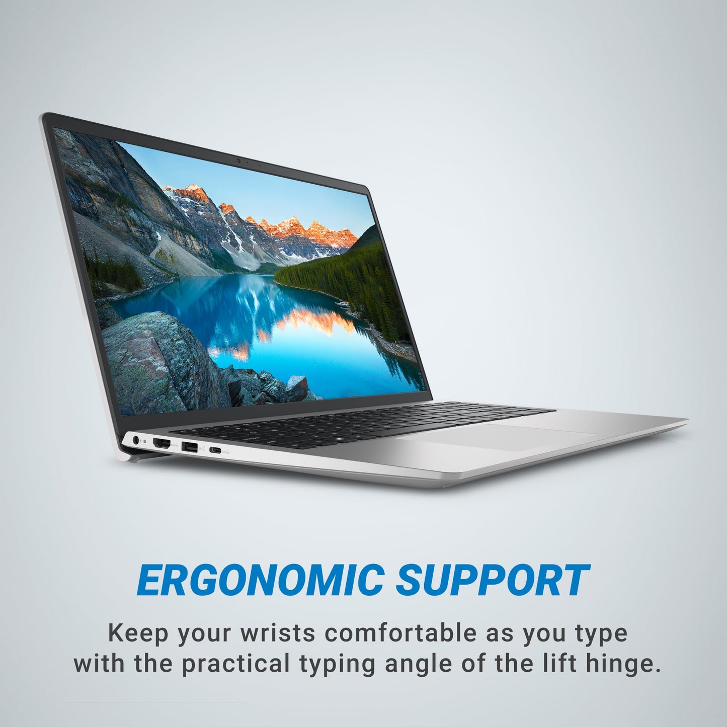 Dell Inspiron 3535, AMD Ryzen 5-7530U, 16 GB RAM, 512 GB SSD, FHD IPS 15.6"/39.62 cm, 120Hz, Windows 11, MS Office 2024, Platinum Silver, 1.67 kg, Thin & Light Laptop