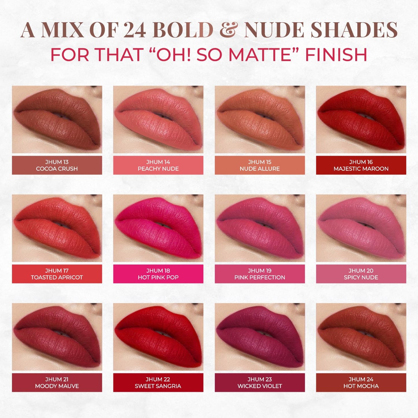 Just Herbs Ultra Matte Bullet Lipstick Nourishing Non Drying and Long Stay Lipsticks for Women 4 g (Naughty Nutmeg)