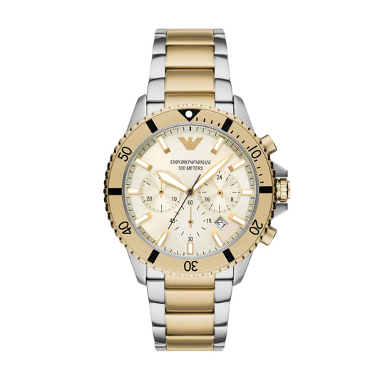Emporio Armani Analog Beige Dial Men's Watch-AR11606
