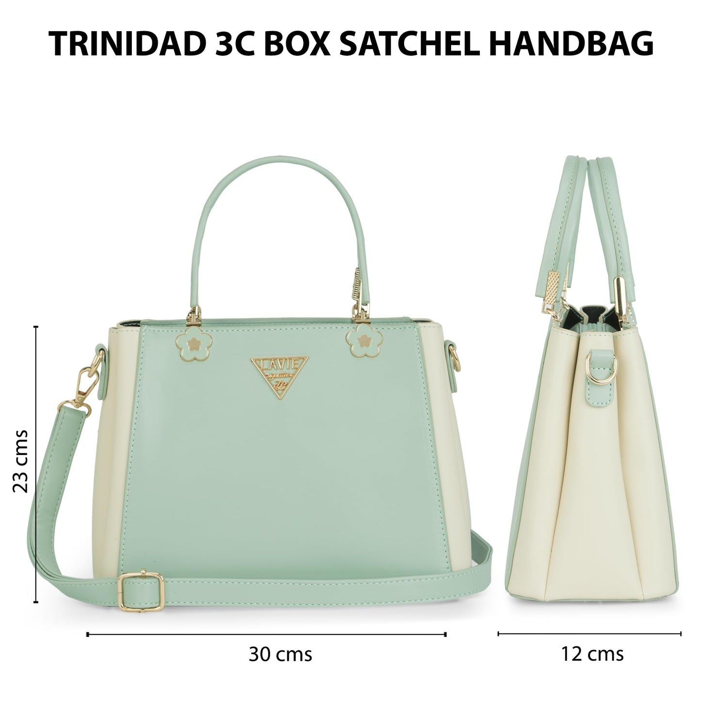 Lavie Signature Women's LS Trinidad 3C Box Satchel Handbag for Women | Satchel Bag for Work | Ladies purse | Stylish Shoulder Bag | Gift For Women
