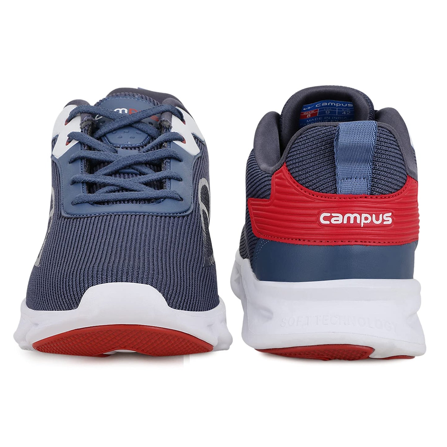 Campus Men's Rhodium R.Slate/RED Sneakers - 6UK/India 5G-855