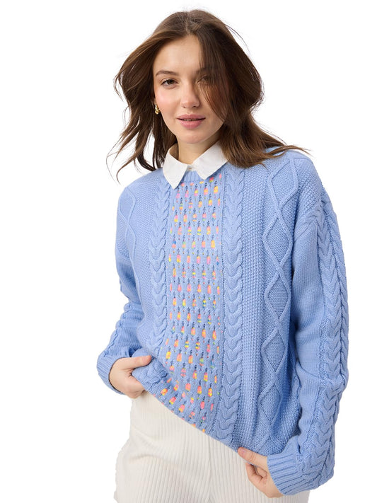 The Souled Store Cable Knit Sweater : Juliet Women and Girls Oversized Sweater