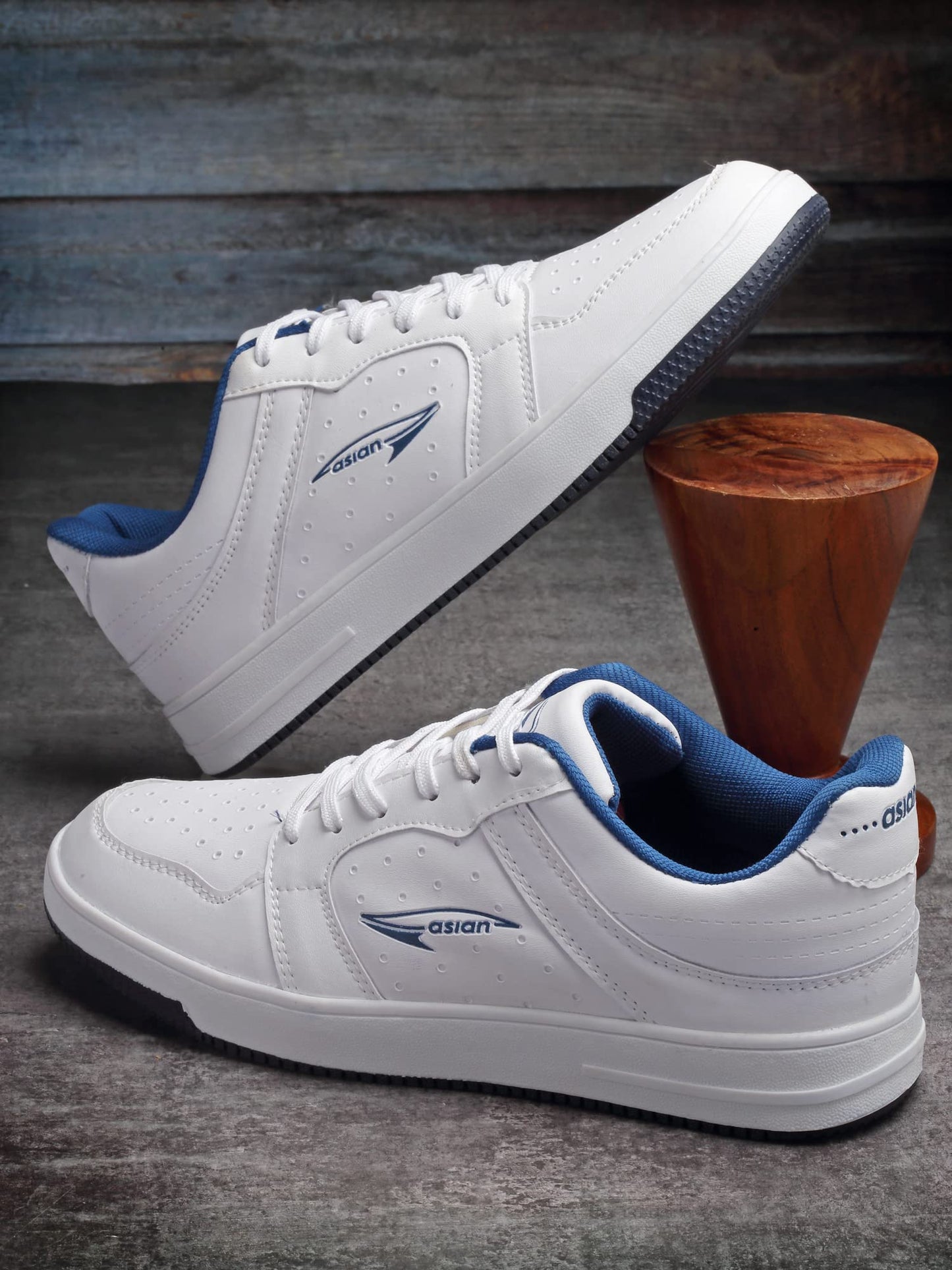 ASIAN Men's JASPER-05 Casual Sneaker,Walking,Gym Shoes with Chunky Rubber Outsole Technology with Waterproof Synthetic Upper TPR Sole with Memory Foam Insole Lace-up Shoes for Men's White