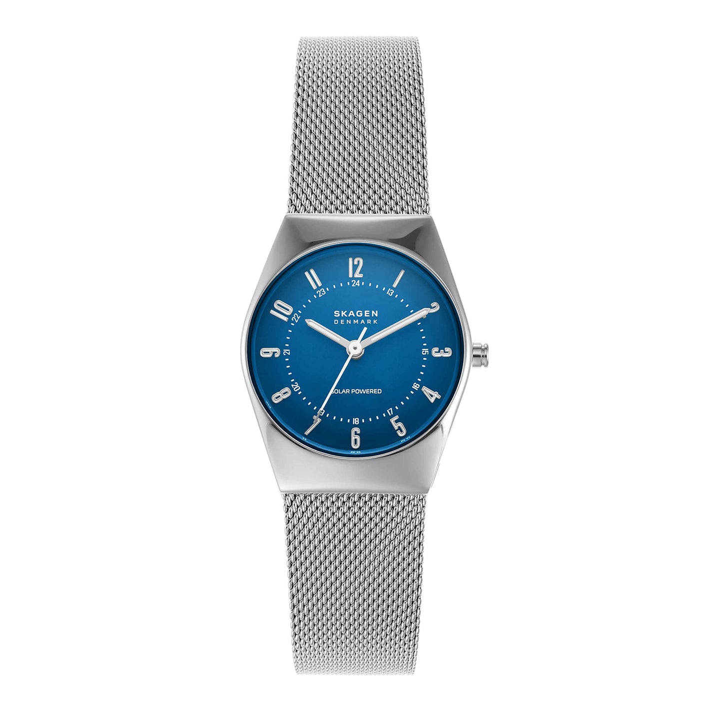 Skagen Women's Stainless Steel Analog Blue Dial Watch-Skw3080, Band Color-Silver