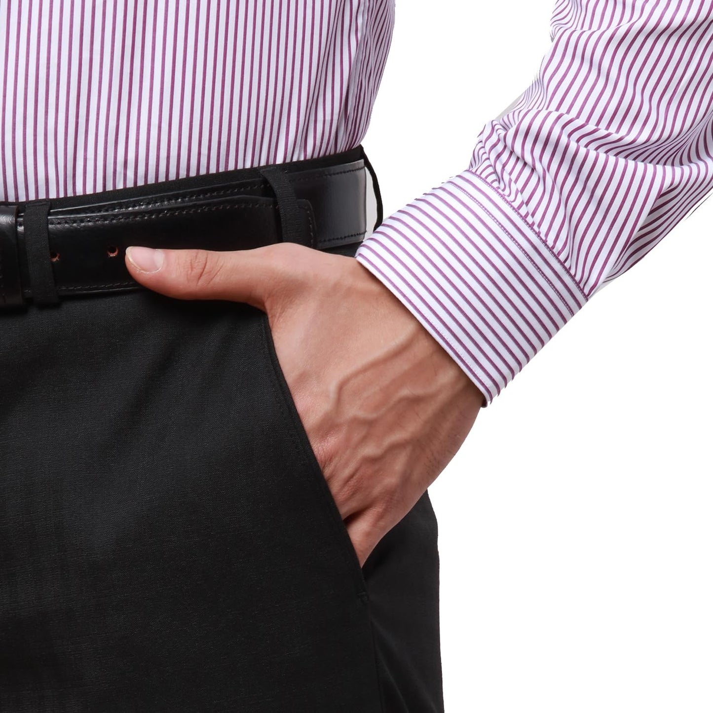 Park Avenue Men's Smart Fit Casual Pants (PMTX07524-K9_Black