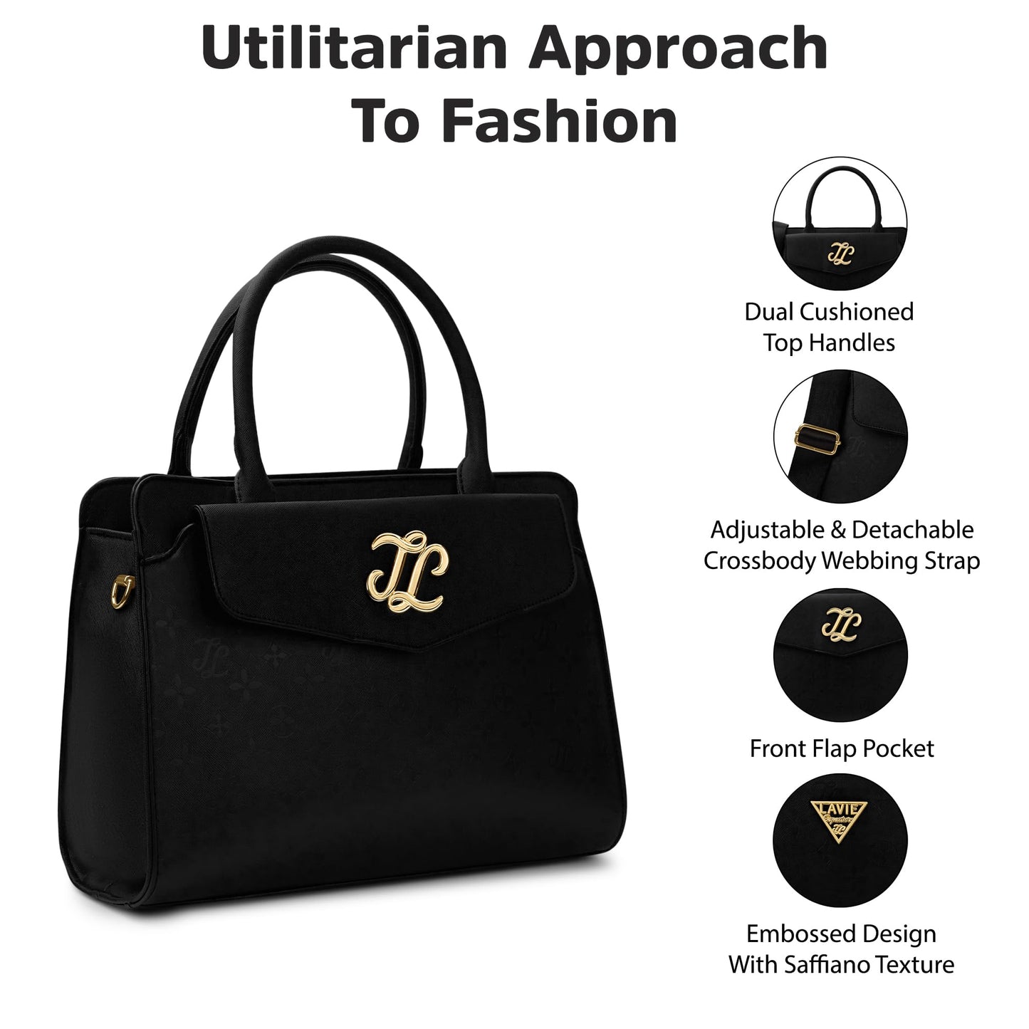 Lavie Signature Women's Washington Colourblock Satchel Handbag | Satchel Bag for Work | Ladies Purse | Stylish Shoulder Bag | Gift For Women