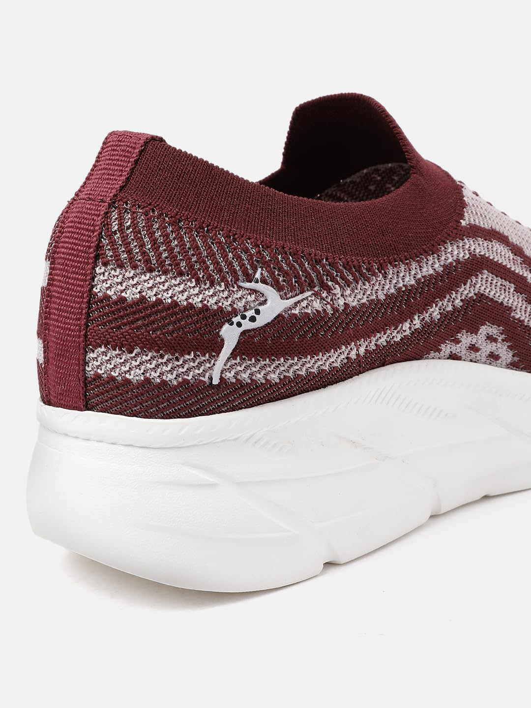 Marc Loire Women's Athleisure Knitted Active Wear Slip-On Sneaker Shoes (Maroon, UK Footwear Size System, Adult, Women, Numeric, Medium, 3)