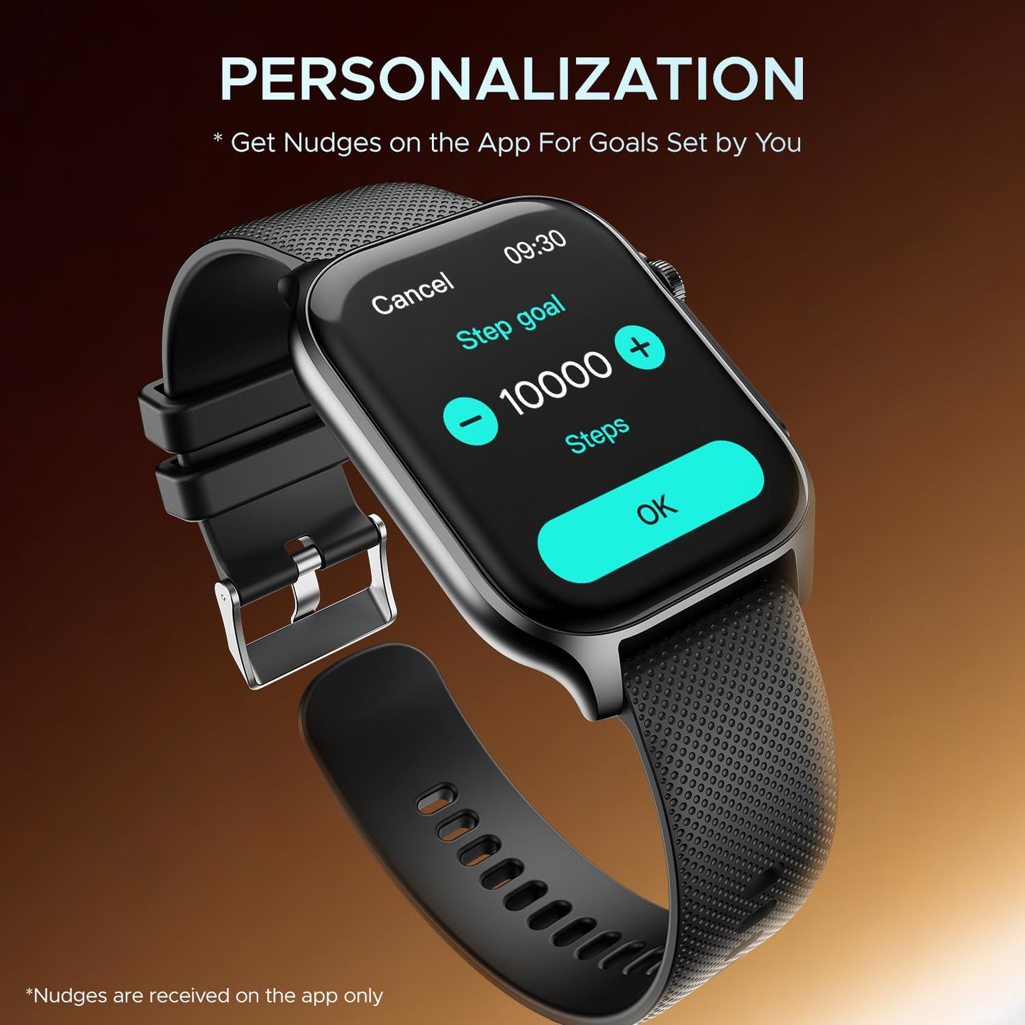 boAt New Launch Ultima Ember Smartwatch w/ 1.96” (4.97 cm) AMOLED Display, Personalized Fitness Nudges, Functional Crown, 100+ Sports Modes, Custom Watch Faces (Bold Black)