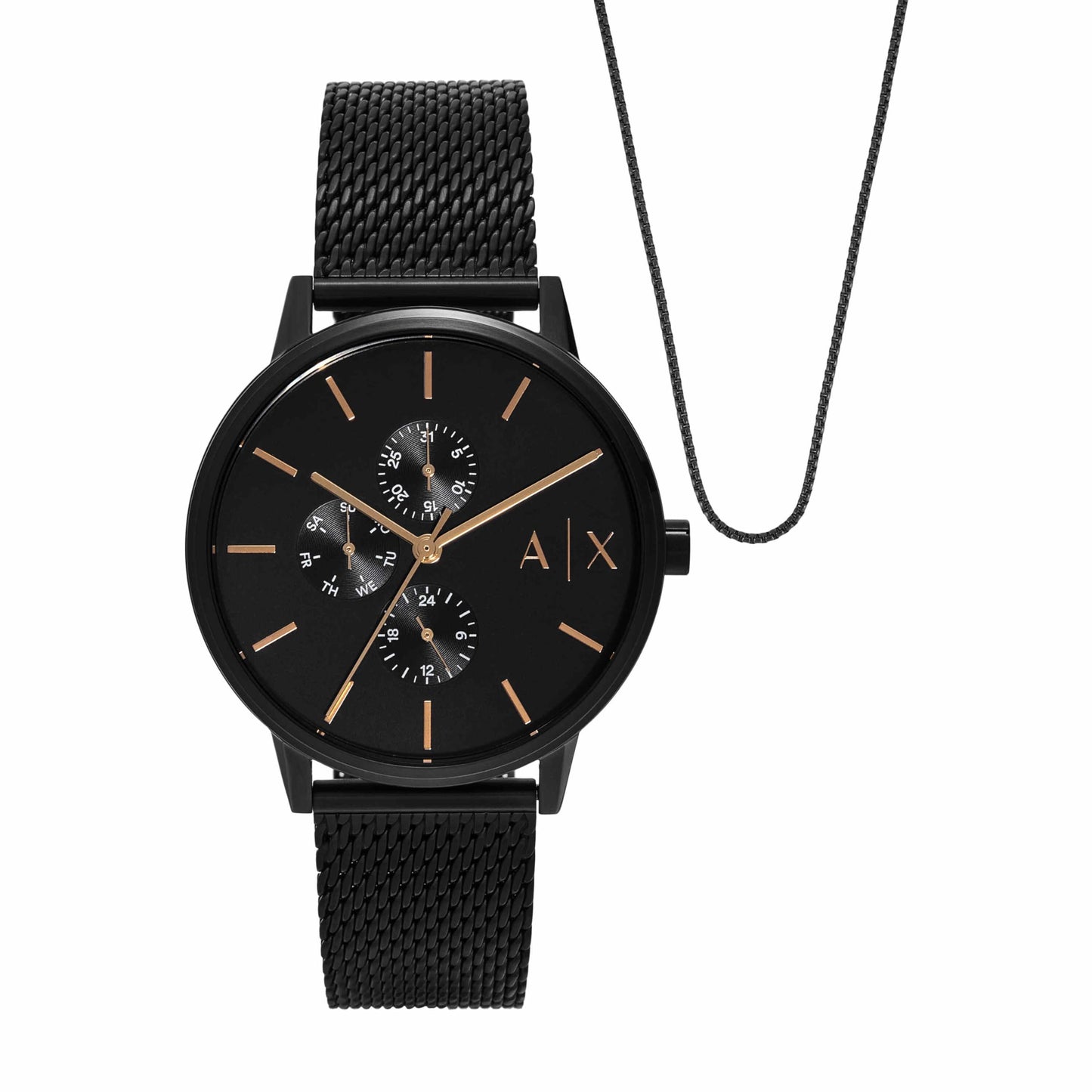 Armani Exchange Analog Black Dial Men's Watch-AX7162SET
