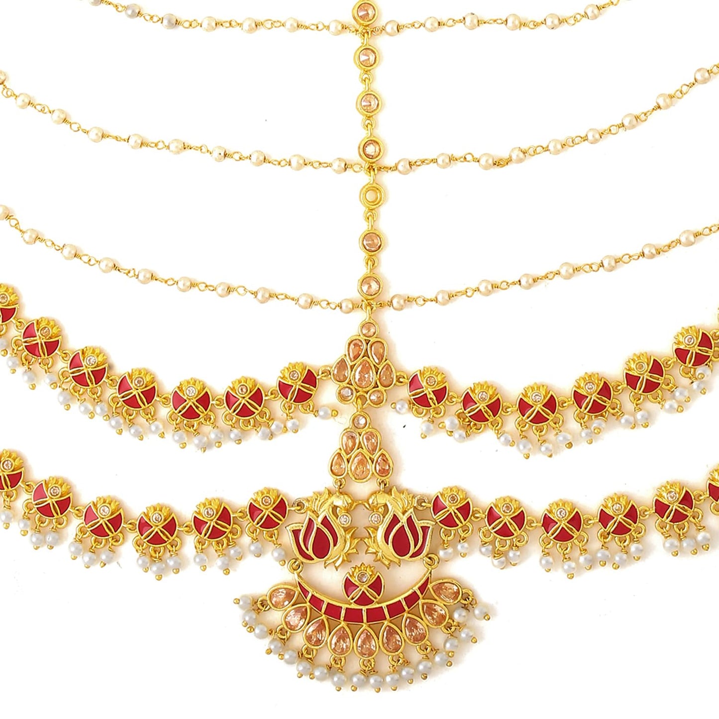 VOYLLA Apsara Bridal Die Gold Bridal Set