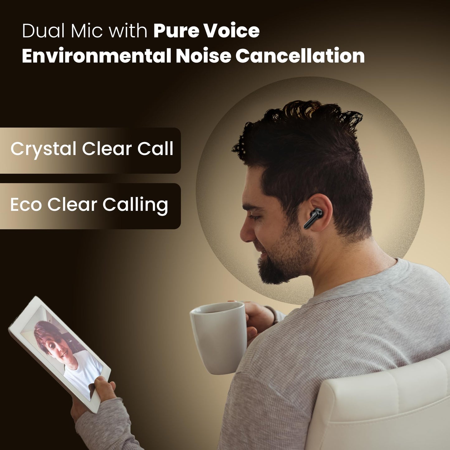 truke New Launch Buds Elite True Wireless in Ear Earbuds with 10mm Dynamic Driver, 70Hrs Battery & Fast Charging EarBuds, Dual-MIC ENC TWS, 40ms Low Latency Gaming Buds, Volume Control, BT 5.4 (Black)