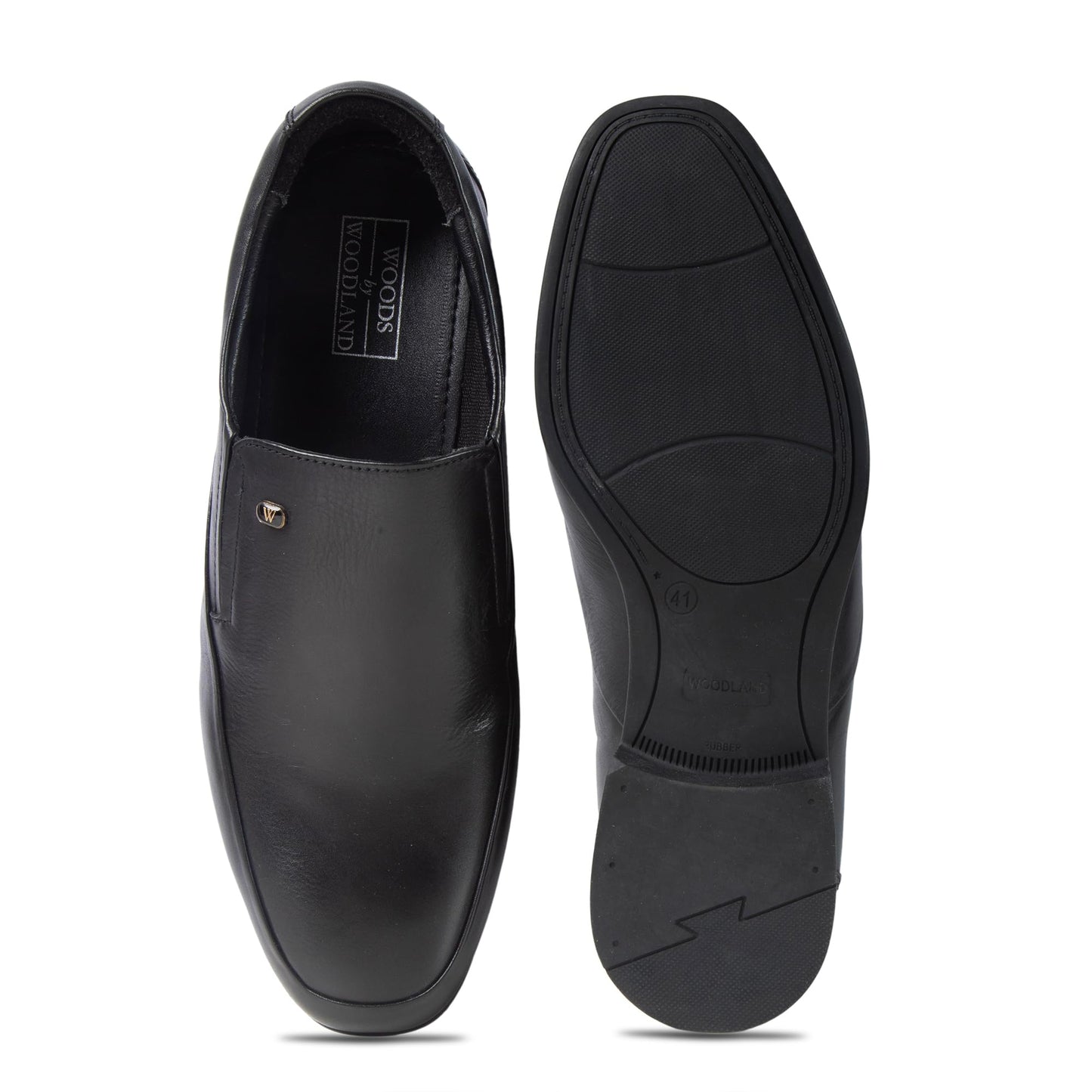 Woodland Men's Black Softy Formal Shoes-8 UK (42EURO) (OGW 6205024)