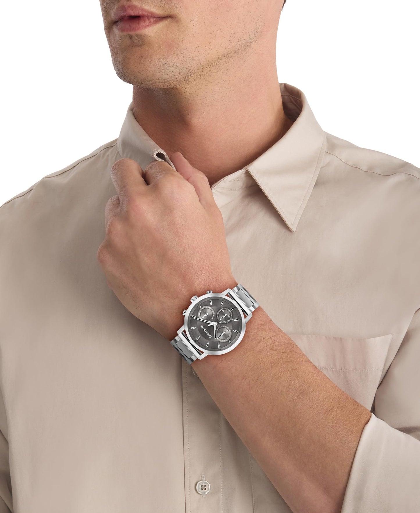 Calvin Klein Gauge Qtz Multifunction Round Dial Men's Watch