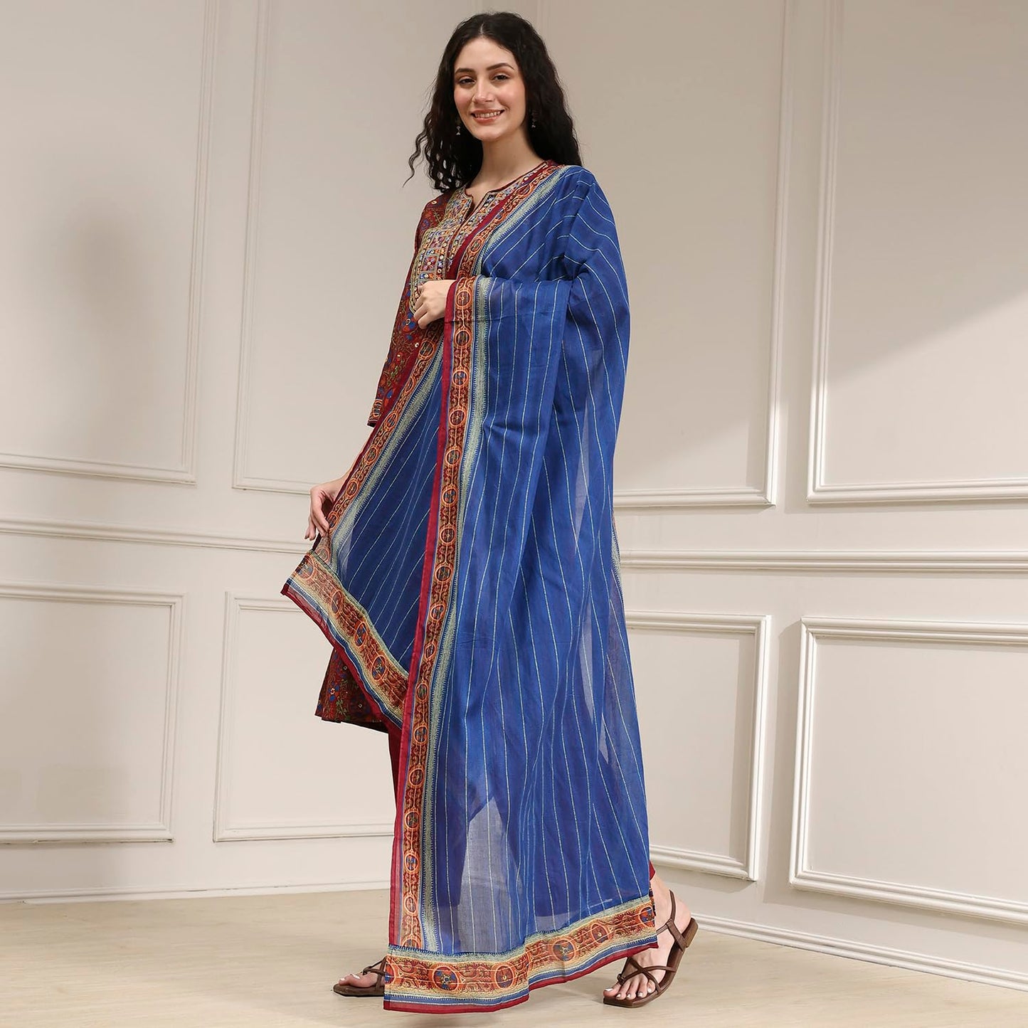 BIBA Women's Cotton Kurta Set