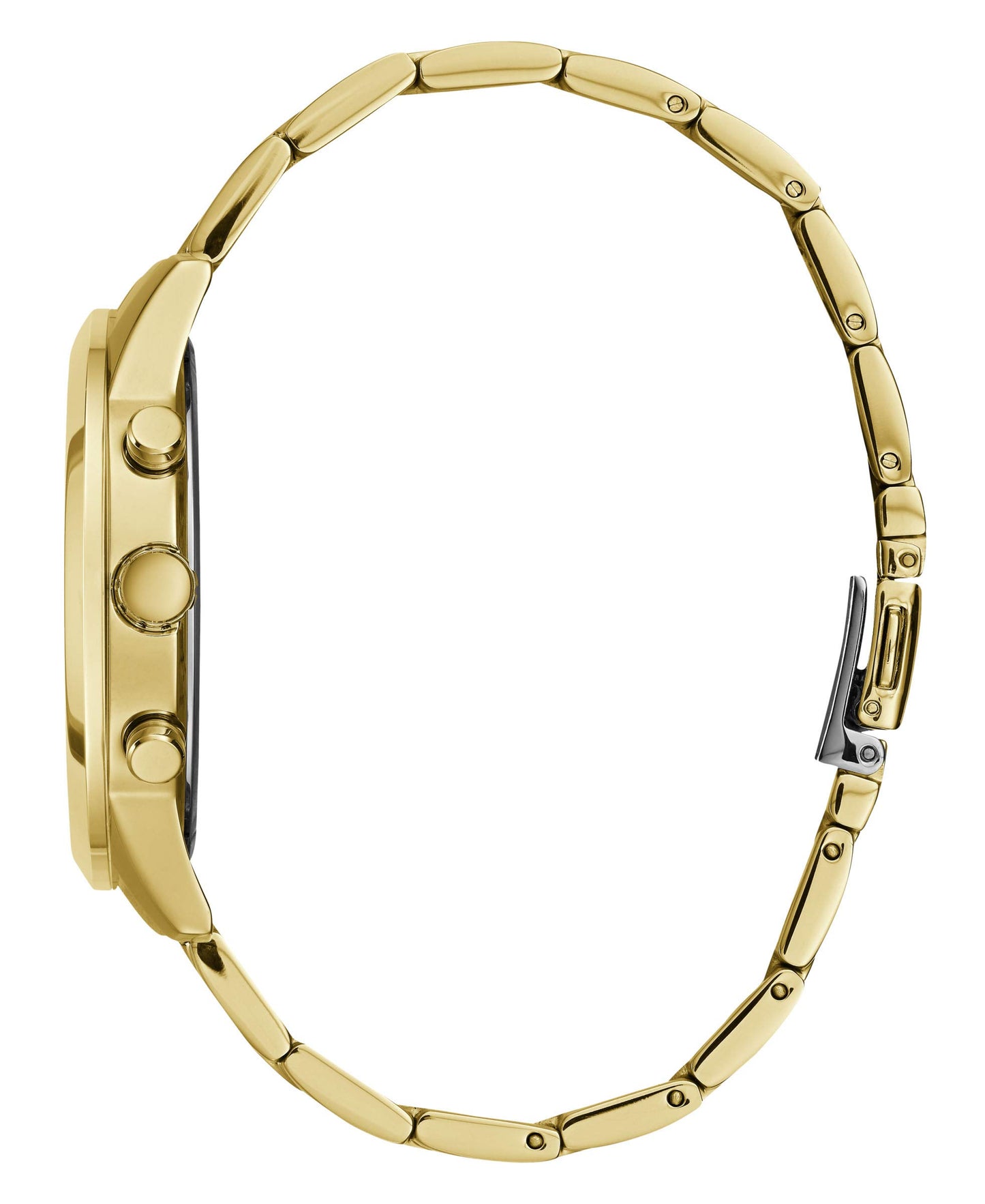 Guess Analog Champagne Dial Women's Stainless Steel Watch-W1070L2, Band Color:Gold