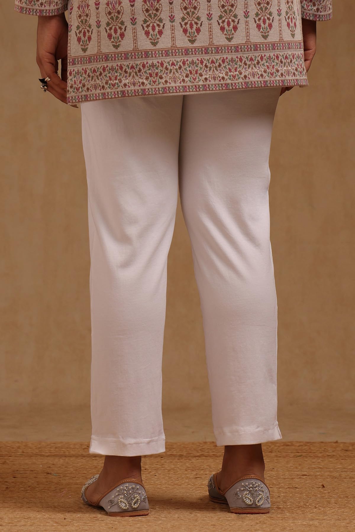 Soch Womens White Cotton Blend Pant