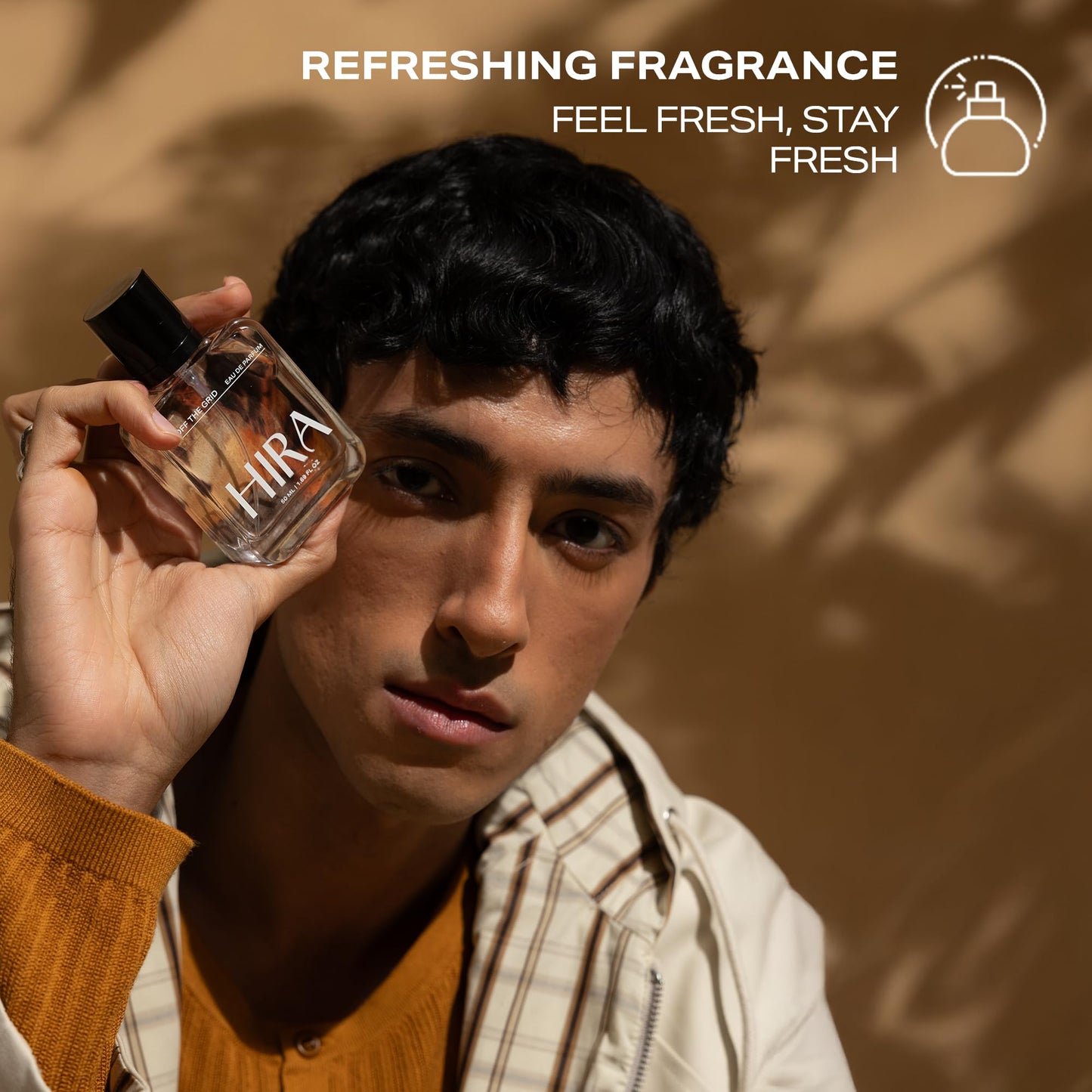 HIRA Off The Grid Perfume for Men | Perfume for Men Long Lasting Smell | Best Men Perfume with Earthy & Citrus Notes | Fresh Everyday Fragrance | 50ml Eau De Parfum for Men