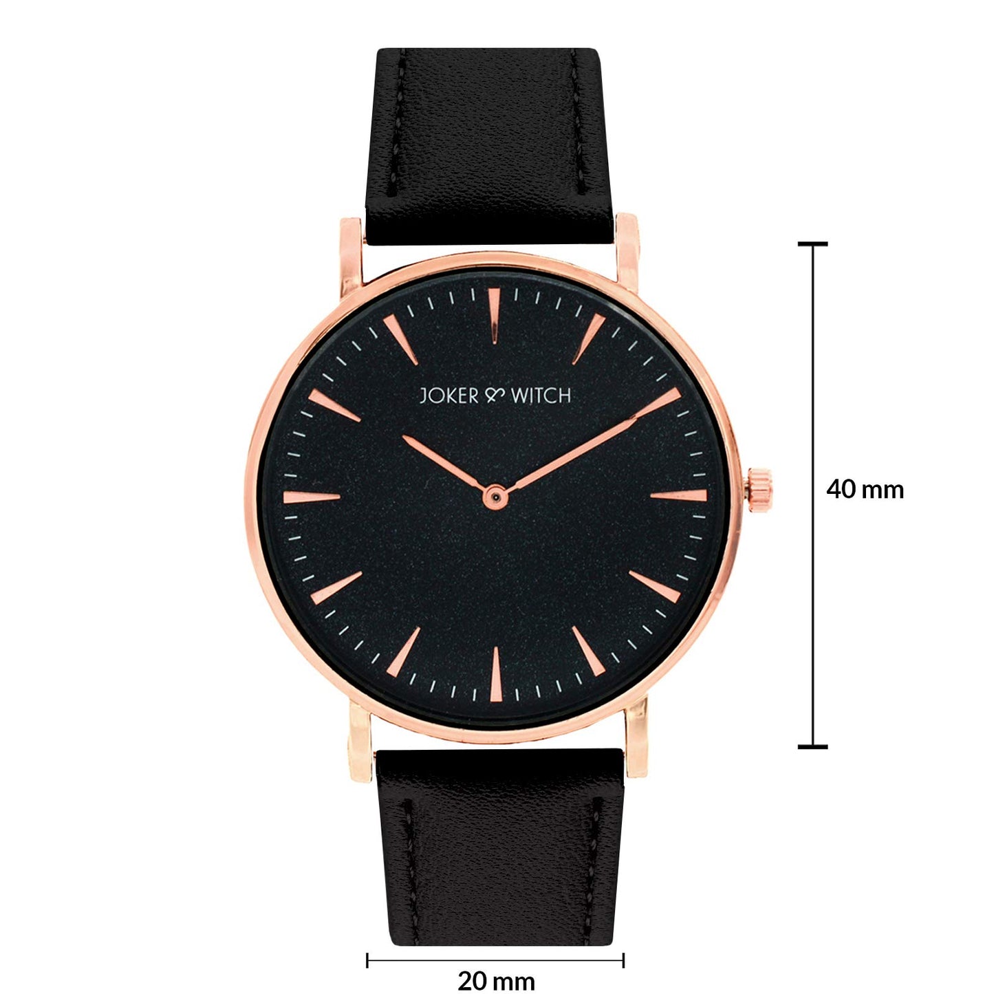 Joker & Witch Synthetic Miracle Black Dial Analogue Watch Bracelet Set For Women, Black Band
