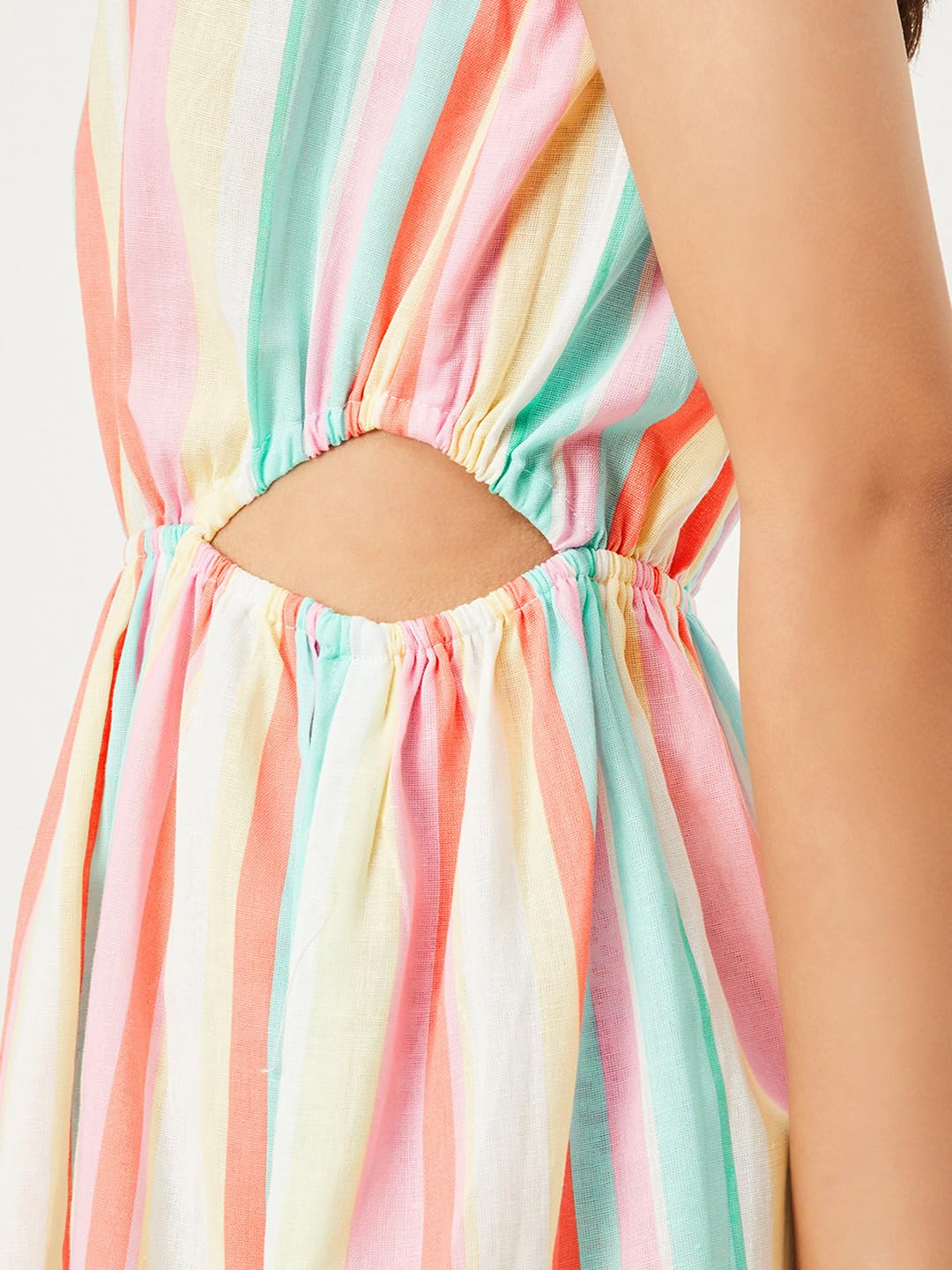 Max Girl's Cotton Classic Midi Dress (M24EDR08_Multi_11-12Y Multicolour