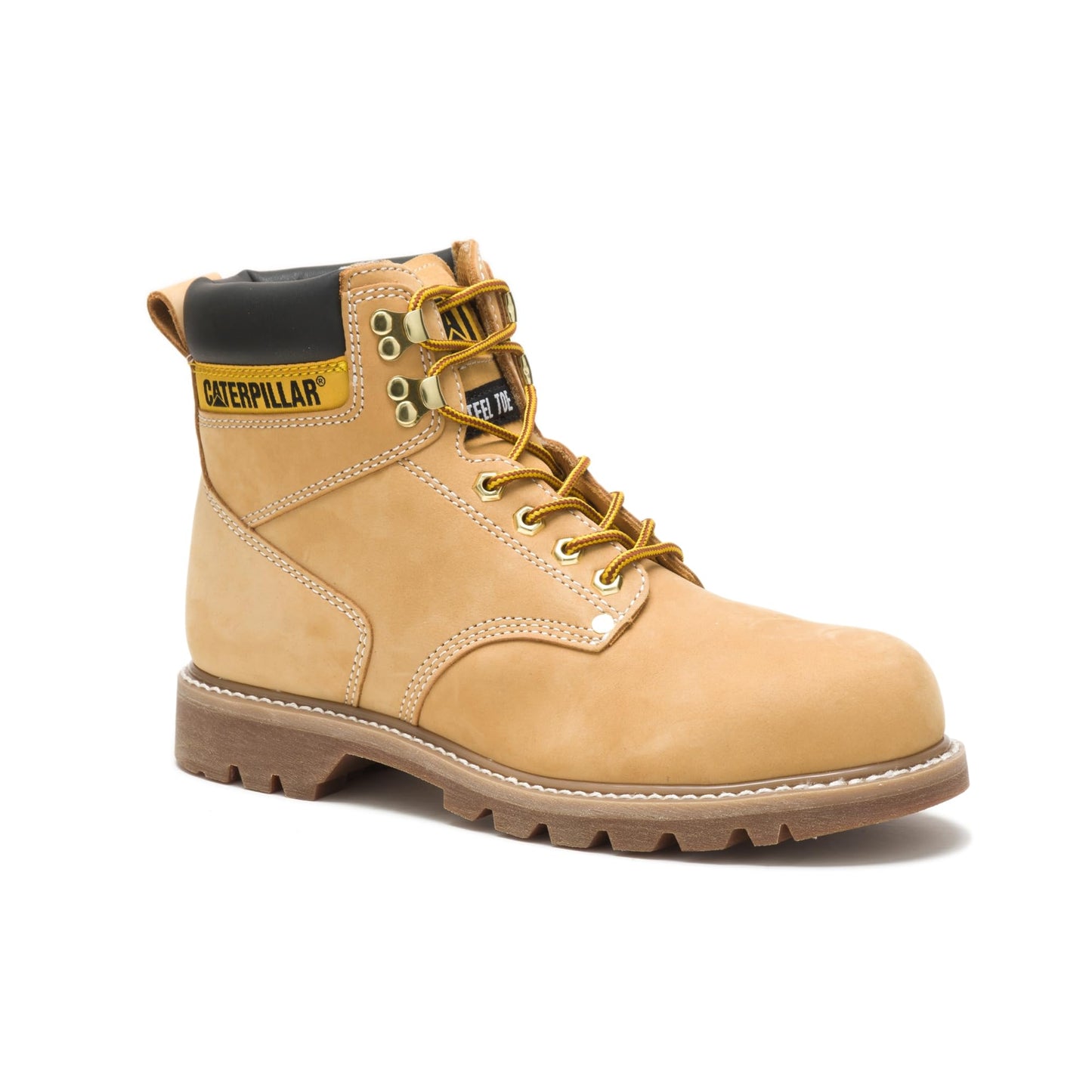 Caterpillar Men's Second Shift Steel Toe Work Boot Honey 8.5 2E US
