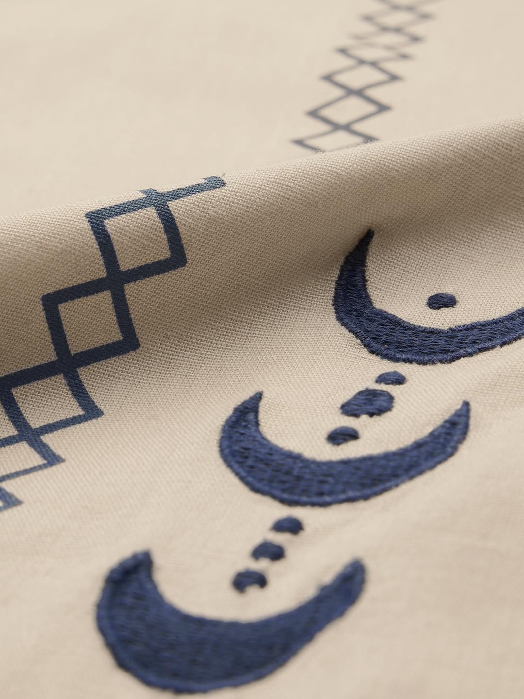 The Souled Store Bloom: Believe Men and Boys Short Sleeves Collared Neck Button Front Beige Embroidered Regular Fit Cotton Shirts