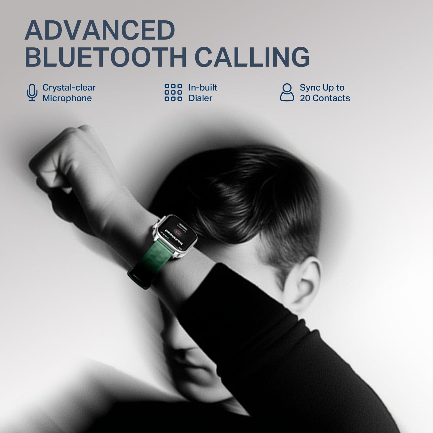 boAt New Launch Storm Infinity Max, 20 Days Maximum Battery, Biggest Battery Capacity Ever! 2.01" (5.1cm) Display, Functional Crown, AI Nudges, BT Calling, Smart Watch for Men & Women (Deep Green)