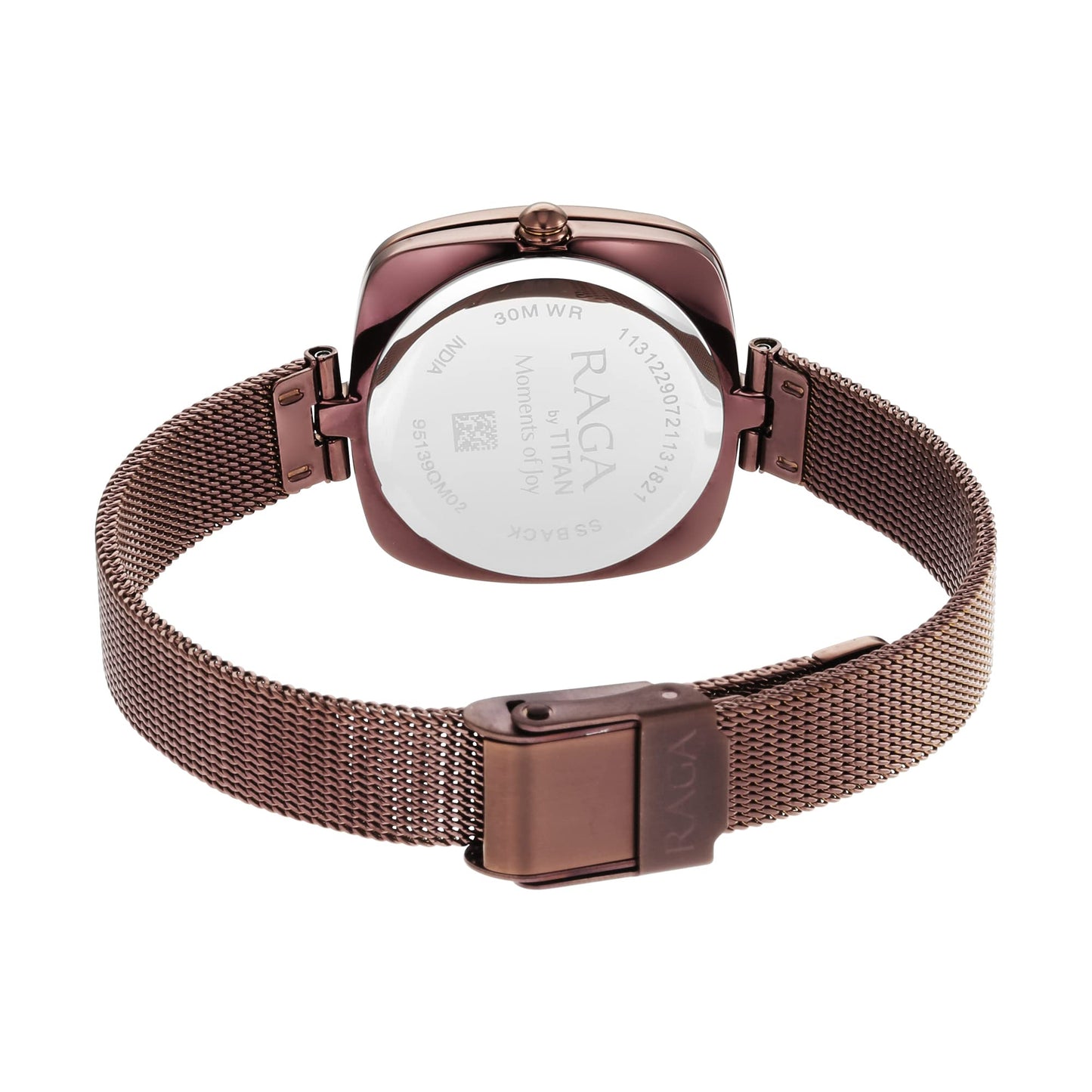 Titan Raga Moments of Joy Quartz Analog Brown Dial Brown Stainless Steel Strap Watch for Women - NT95139QM02