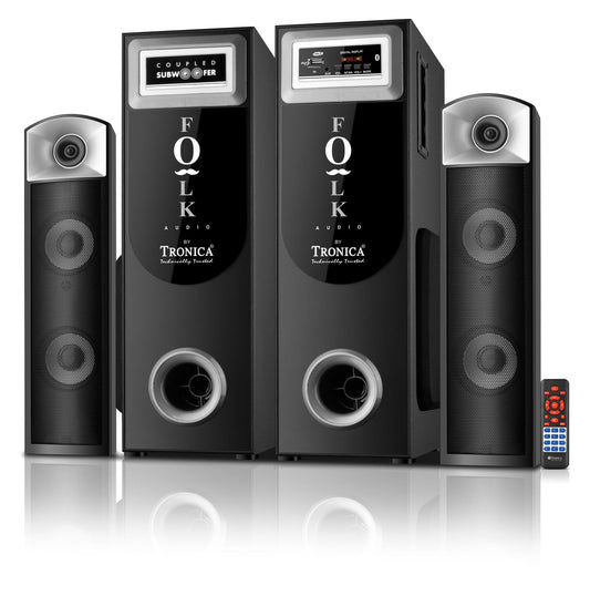 TRONICA Folk Audio Coupled SubWoofer 85W DigniFi Bluetooth Home Theater System 2.1 with FM/AUX/Pen Drive/Smart TV Support & Remote
