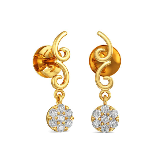 Joyalukkas Impress Collection 22k Yellow Gold Stud Earrings for Women