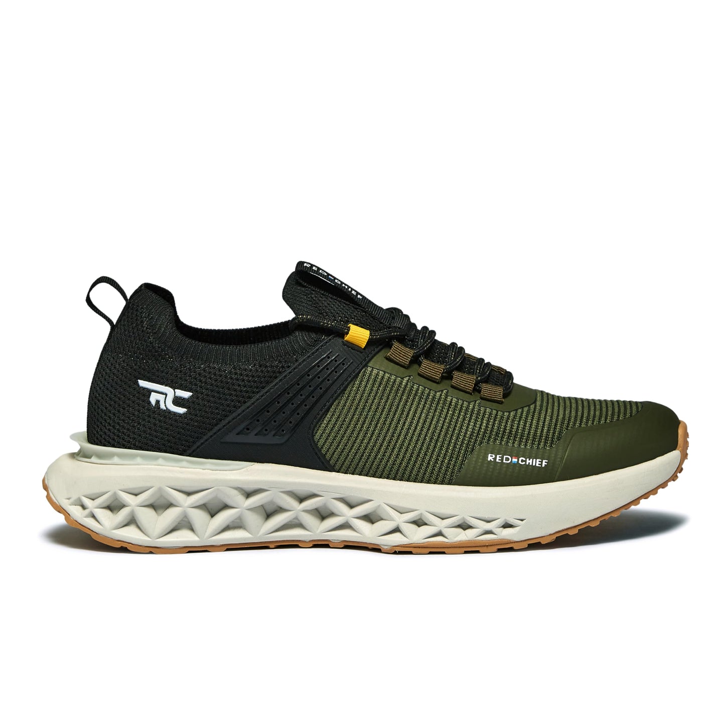 Red Chief Sports Walking Shoes for Men & Boys | Stylish Lightweight Lace-Up Casual Shoes Trendy Outdoor Comfortable Walking Footwear | Black-Olive | Size-7 | W7014 F022