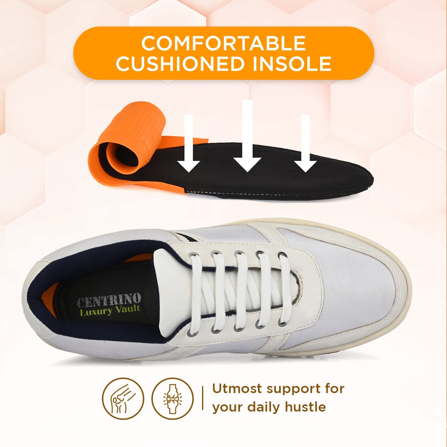 Centrino Casual Shoe for Men | Trendy Sneaker with Soft Cushioned Insole | Stylish, Durable & Comfortable Design | Ideal for Everyday Casual Wear & Outings 6007-01_White_8