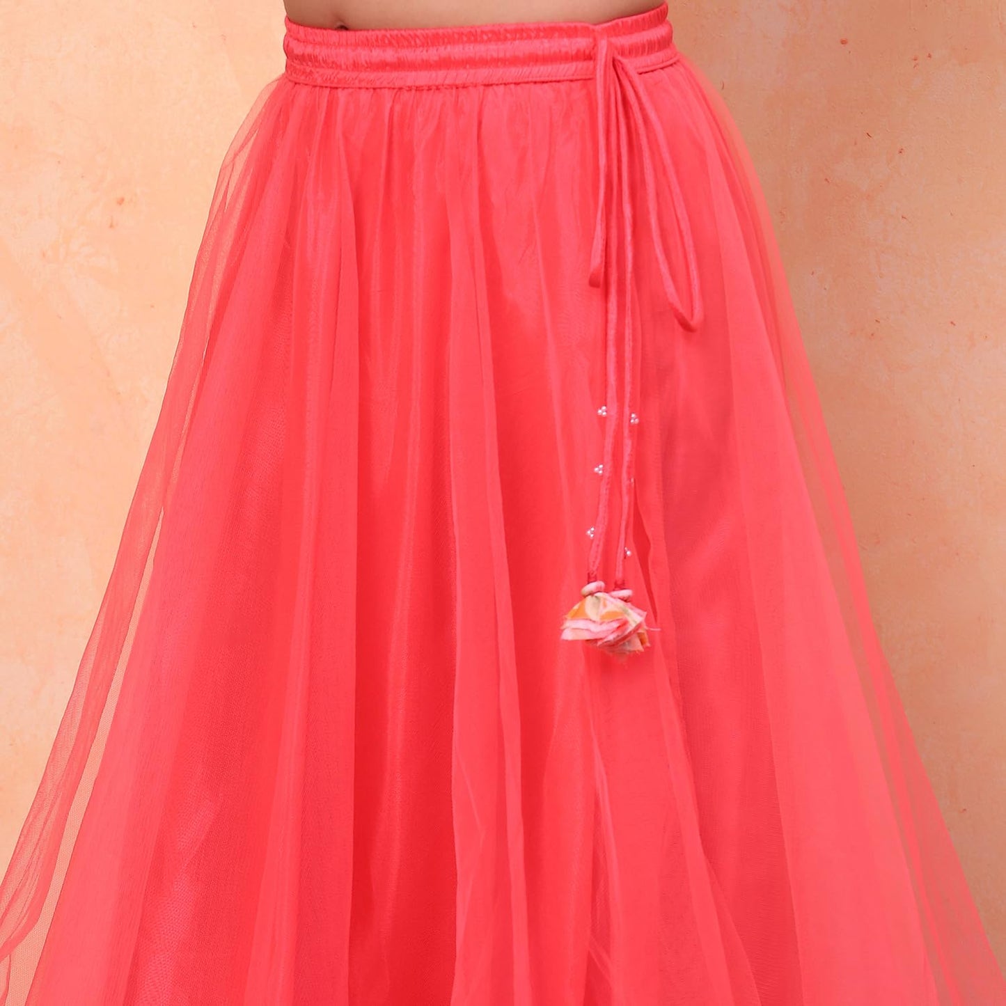Biba Girl's Cotton Lehenga Choli Set (KW4984EAW24ORANGE10 Years-11 Years)
