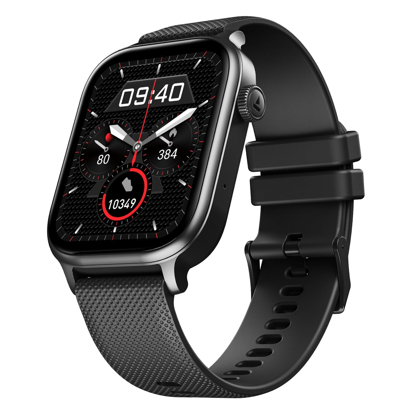 Boat Storm Infinity Plus Smartwatch with 20 Days Battery, ASAP™ Charge, 4.97 cm HD Display, Functional Crown, Multiple Sports Modes, BT Calling, SOS, IP68, Heart Rate & SpO2 Monitor (Active Black)