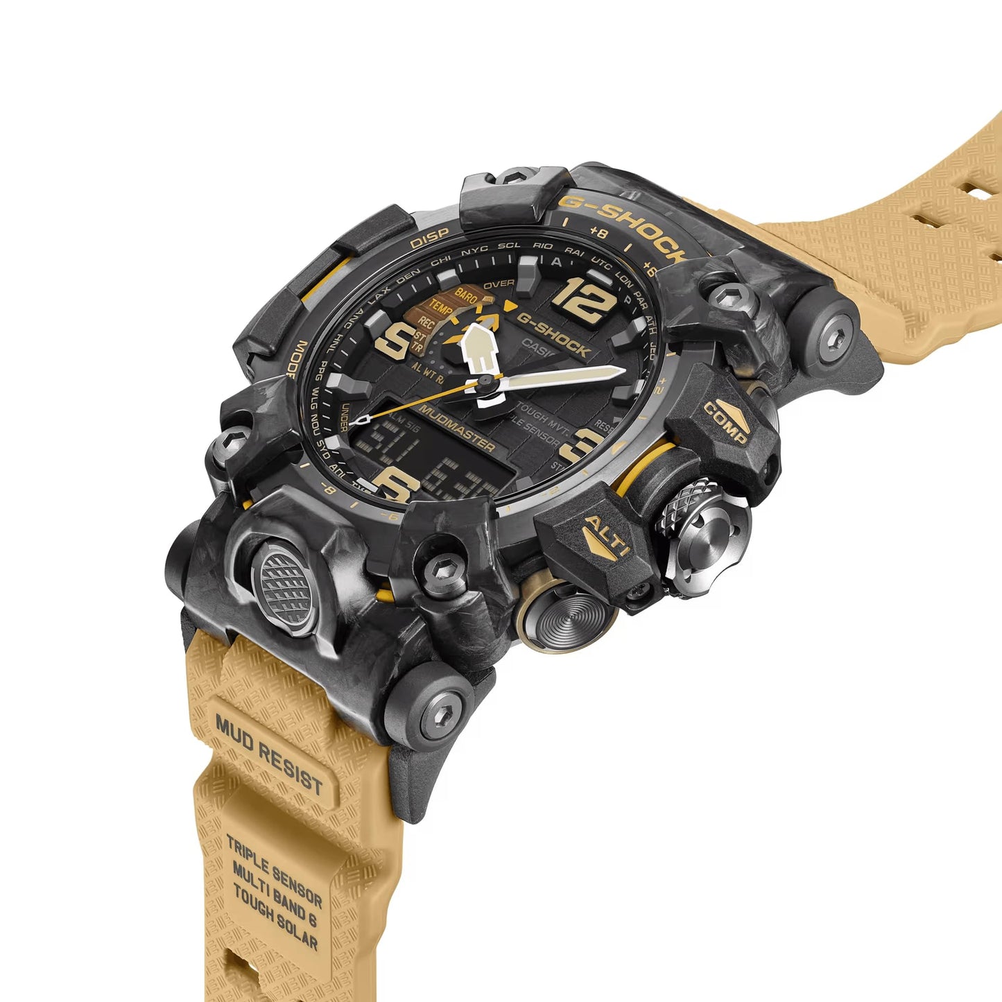 Casio G-Shock GWG-2000-1A5DR Gray IP Analog-Digital Dial Brown Resin Strap Men's Watch Mud Resistant Barometer Altimeter G1177