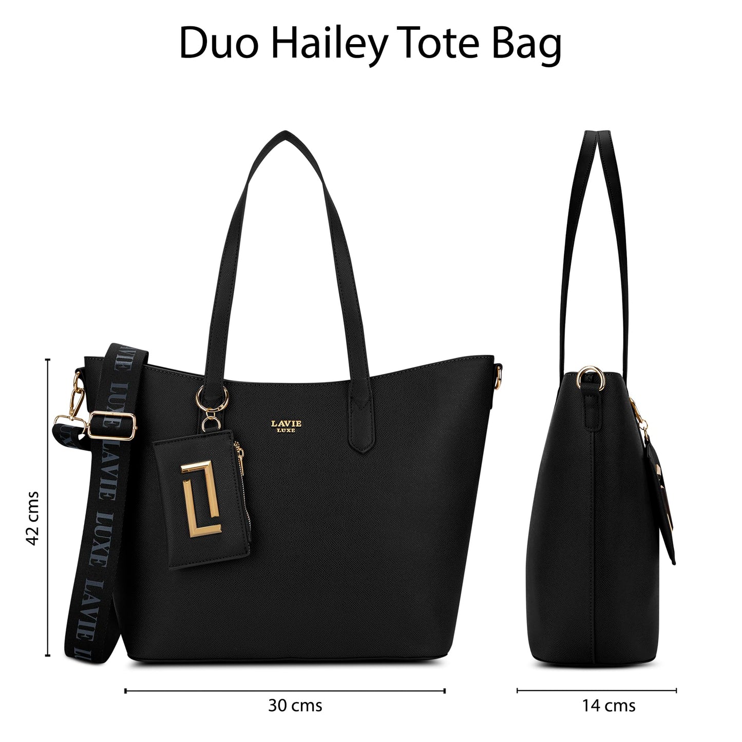 Lavie Luxe Women's Duo Hailey Tote Handbag for Women | Tote Bag for Work | Ladies purse | Stylish Shoulder Bag | Ladies Gift