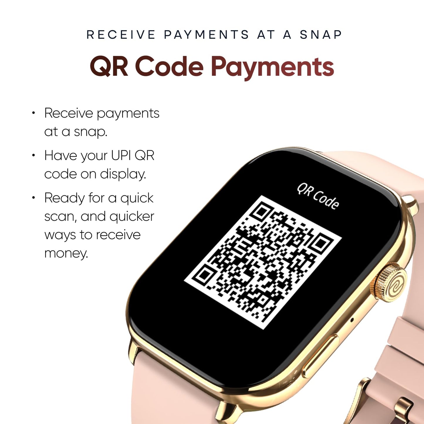 Noise ColorFit Pulse 4 Pro Smartwatch - Rose Pink