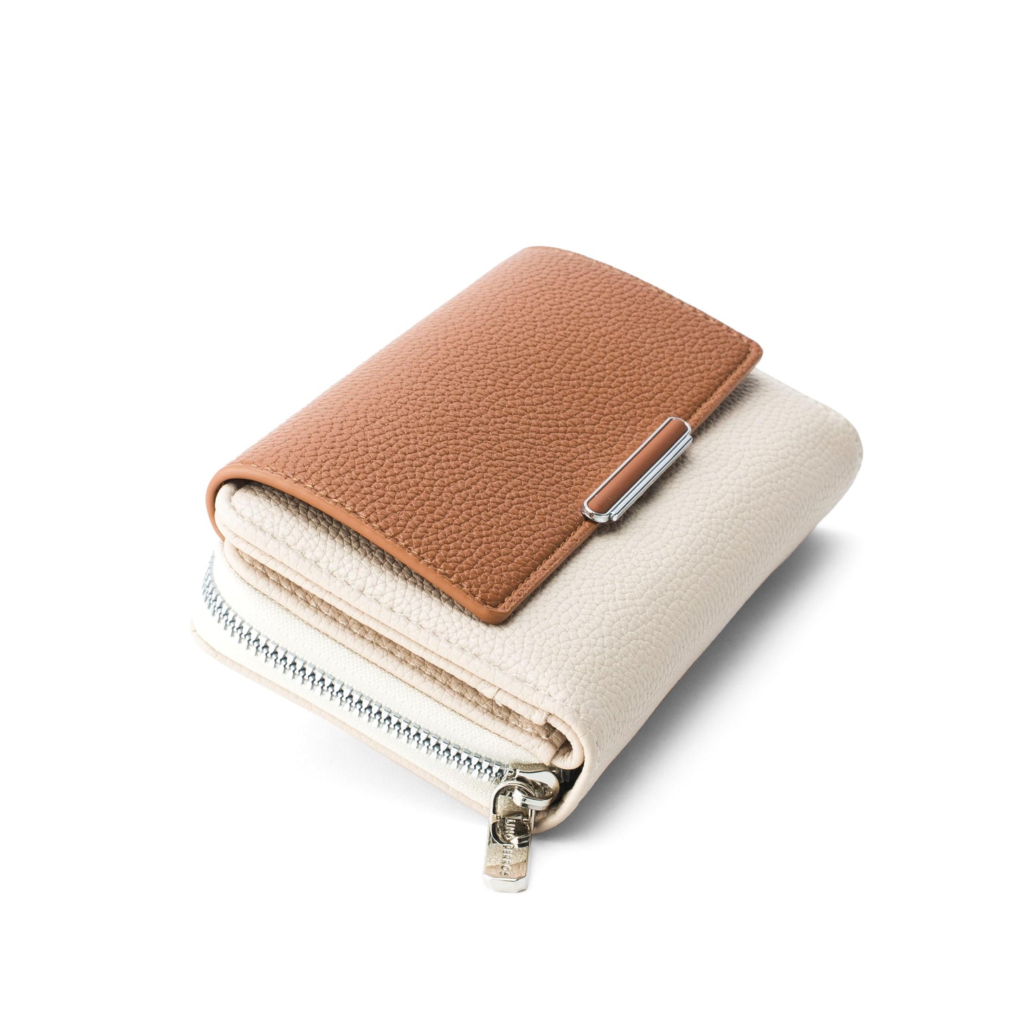 Lino Perros Womens Faux Leather Avril Dual Tone Daily Tan Wallet