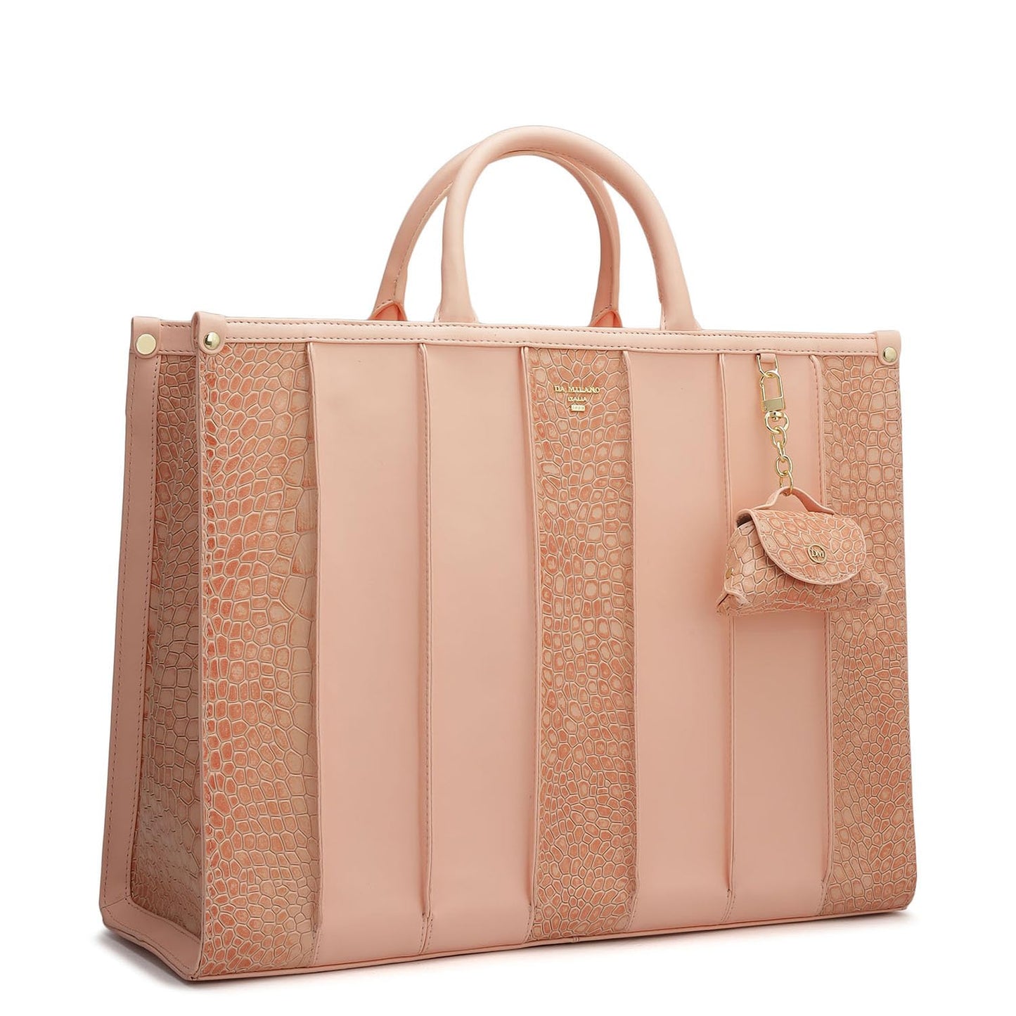 Da Milano Women's Leather Book Tote - Pink