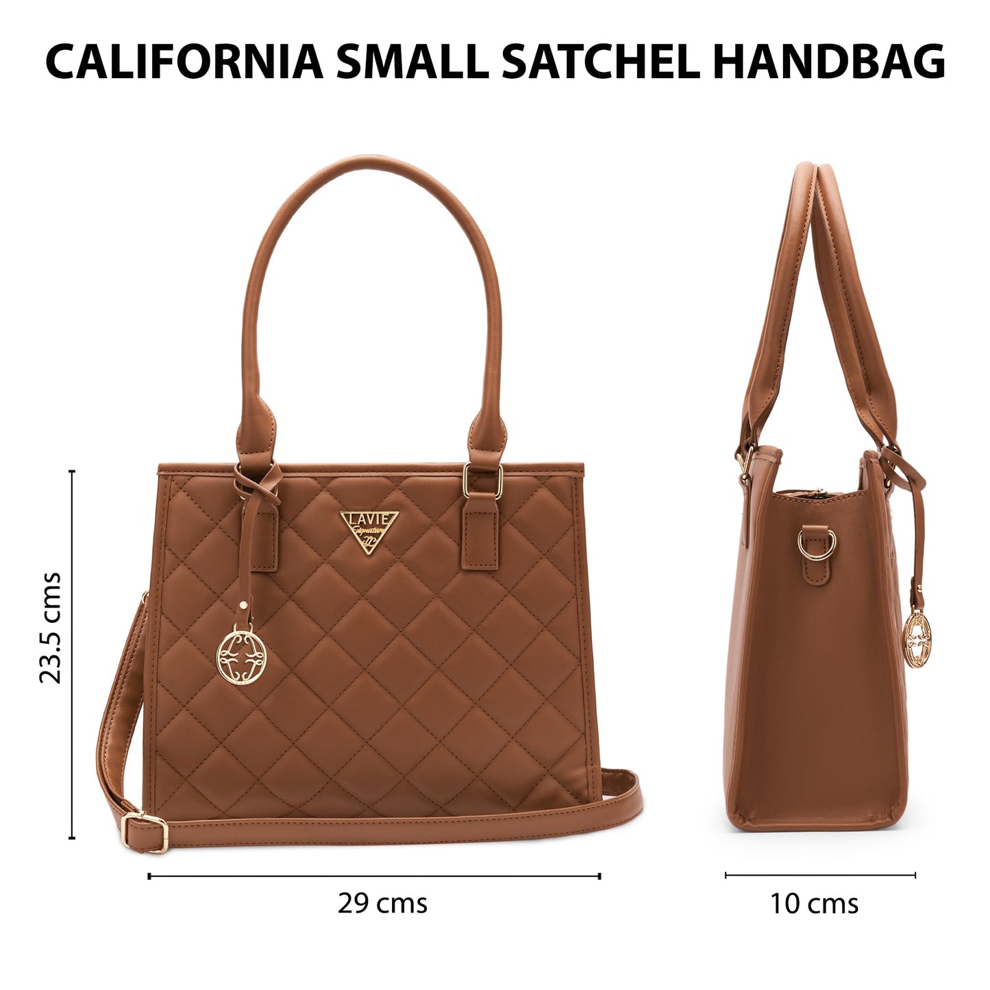 Lavie Signature Women's California Satchel Handbag for Women | Satchel Bag for Work | Ladies purse | Stylish Shoulder Bag | Gift For Women