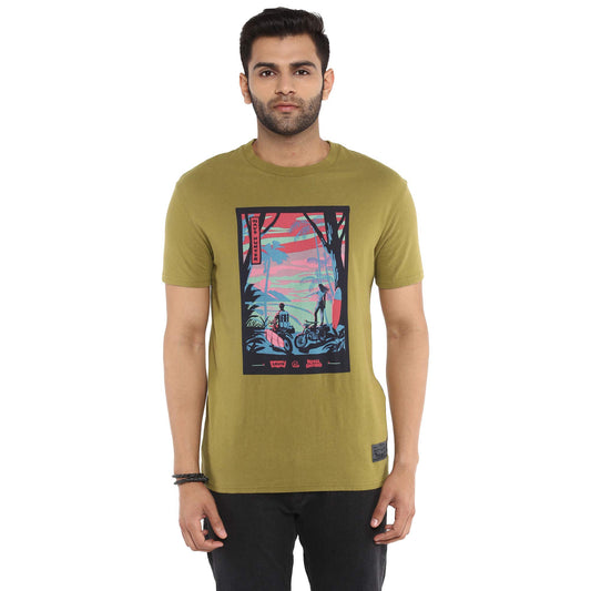 Royal Enfield X LEVI'S Wave Hunters T-Shirt Olive L (RLATSM000862)