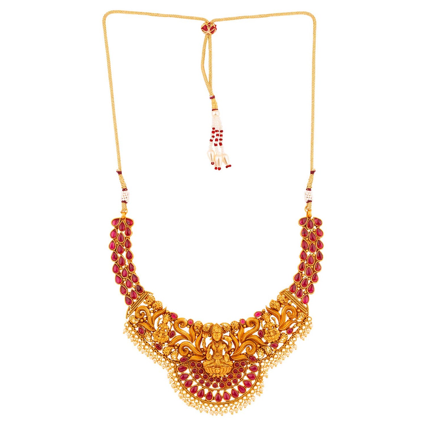 VOYLLA Southern Bridals Jewellery Set for Women (Golden) (8907617985404)