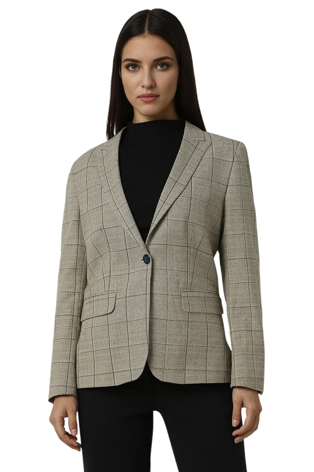Van Heusen Women's Blazer (VWBZFRGFP76670_Beige