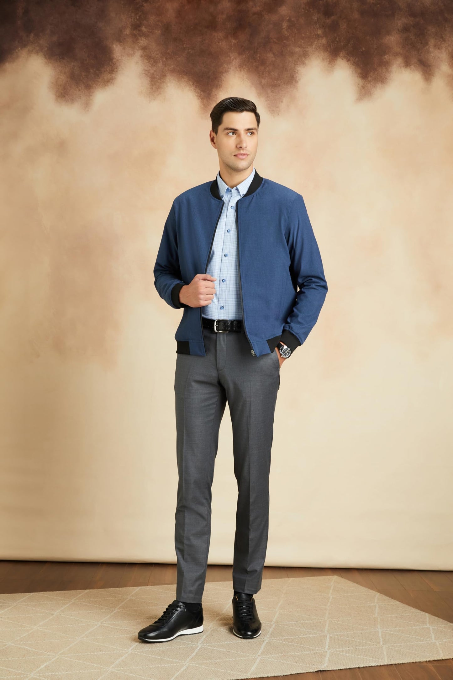 Symbol Premium Men's Stylish Checkered Buttondown Casual Shirt - Regular Fit | Plain | Full Sleeve | Cotton Semi Formal Wear (Available in Plus Size) (Sky Blue_Large)