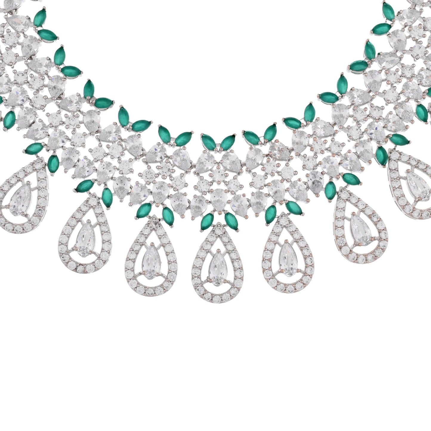 VOYLLA Starlight Amara Collar Necklace Set For Women|CZ Women Short Necklace Sets|Gift For Women |Women's Gift|Valentine Gift|