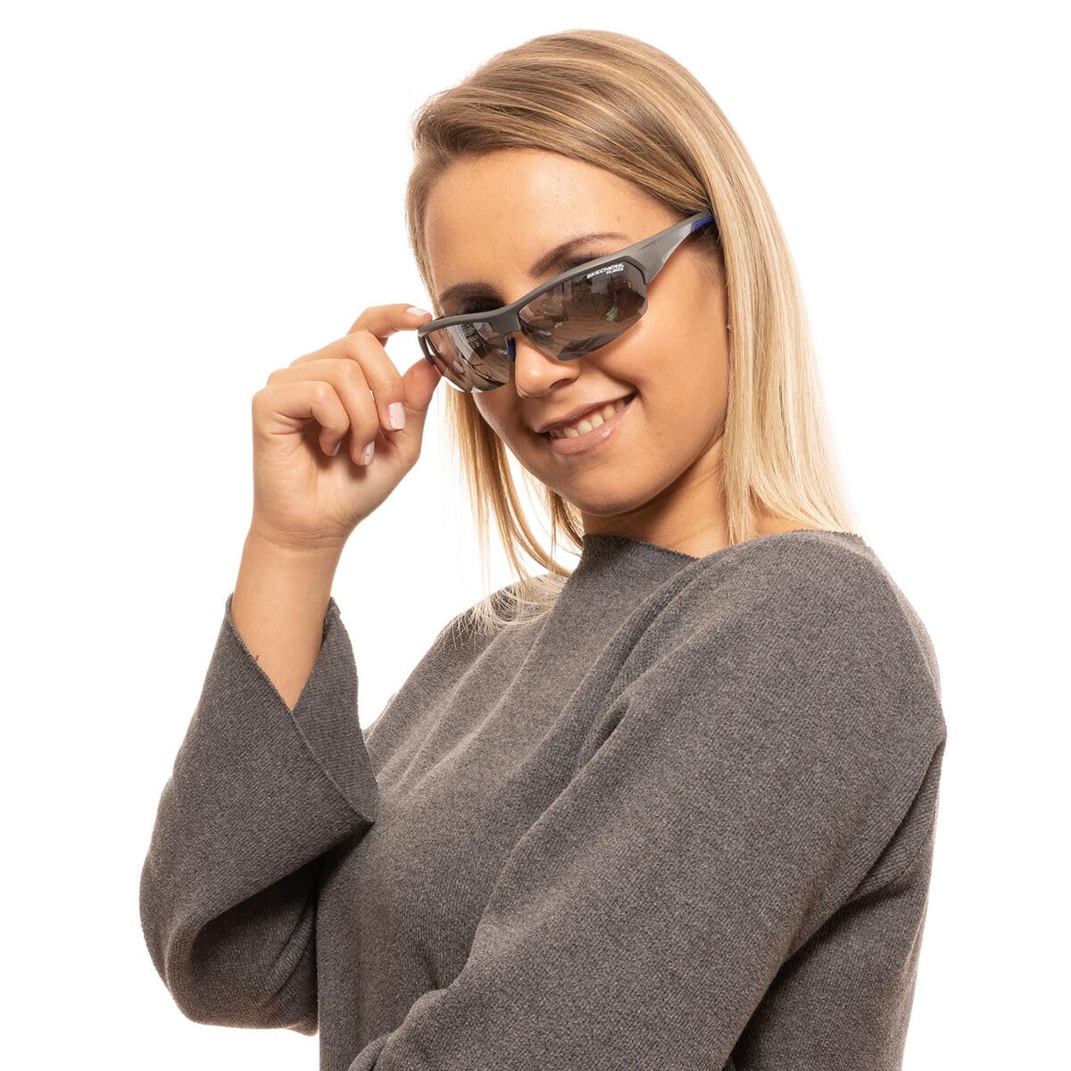 Skechers Geometric Shape Sunglasses Violet Color With 100% UV Protection For Men And Women