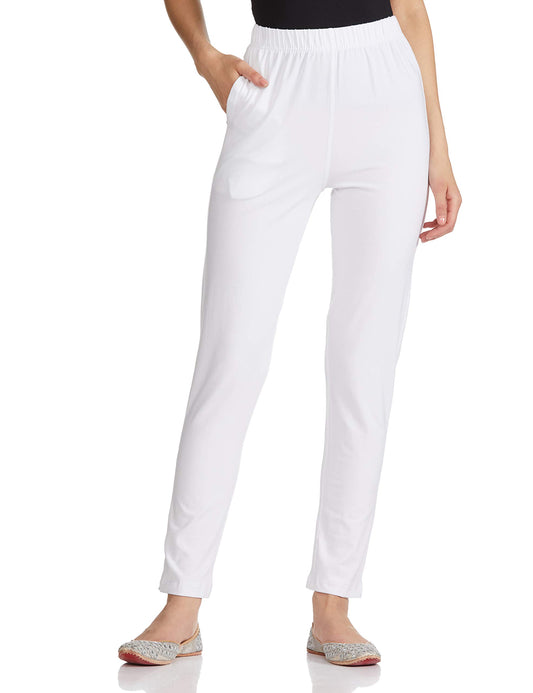 Lyra Women Solid Premium Cotton Kurtipant | Mid-Waist | Fashionwear