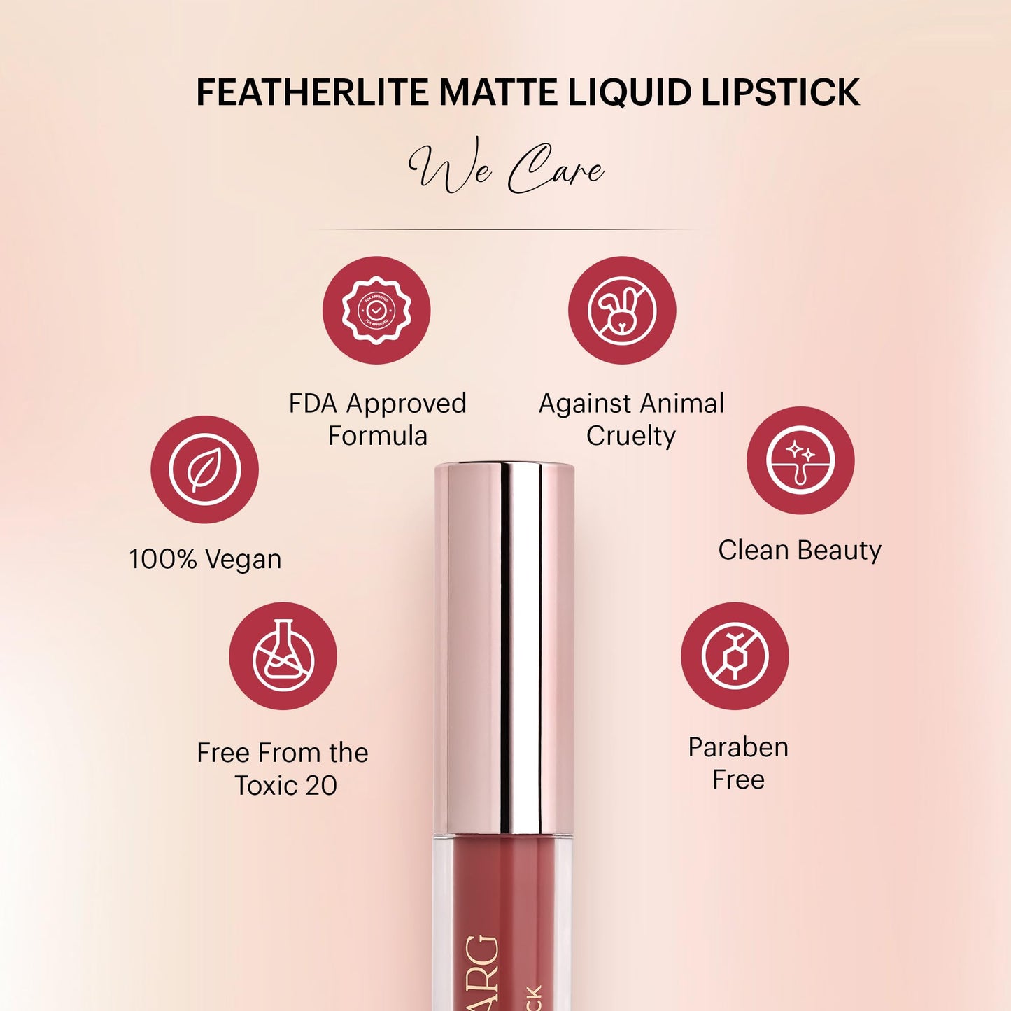 Parul Garg Beauty Featherlite Matte Liquid Lipstick | High-Pigment, Long-Wear & Non-Drying | Lightweight & Transfer-Proof | 100% Vegan & Clean Beauty (Delight, 2.5 ml)