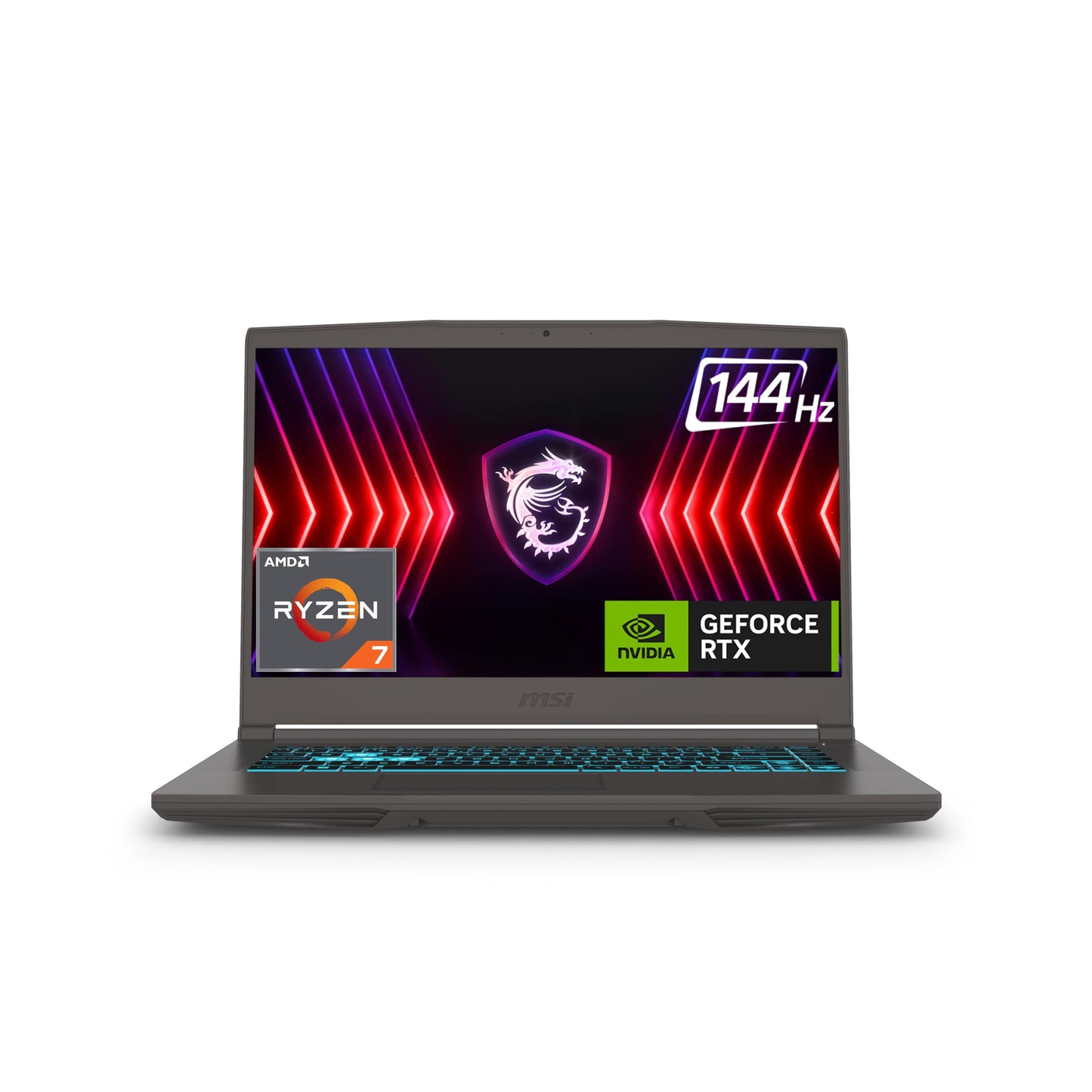 MSI Thin A15, AMD 7th Gen. Ryzen 7 7735HS, 40CM FHD 144Hz Gaming Laptop (16GB/1TB NVMe SSD/Windows 11 Home/NVIDIA GeForce RTX 3050, GDDR6 4GB/Cosmos Gray/1.8Kg) B7UC-103IN