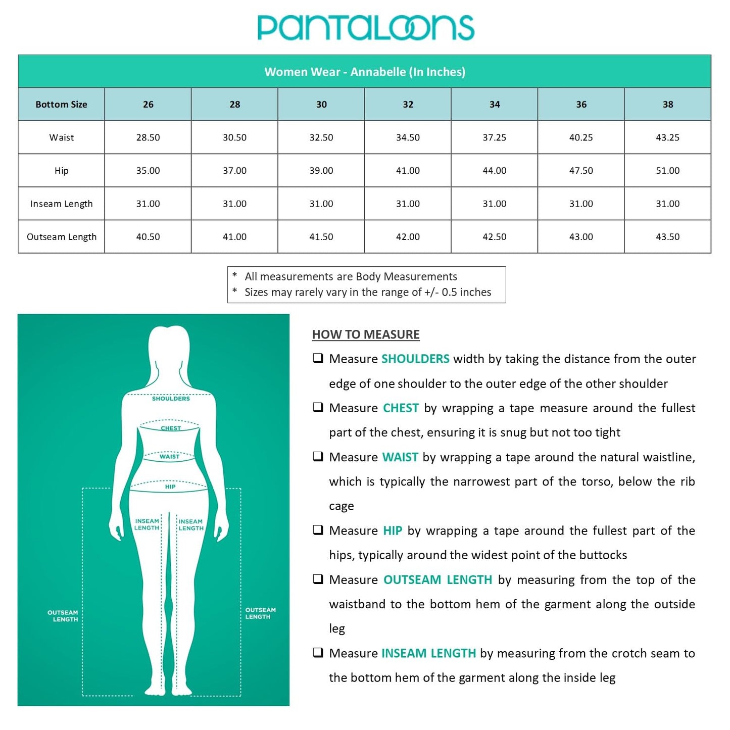 Annabelle by Pantaloons Womens Trouser_SS26WWANBTW00018M54A43_Jet Black_34_