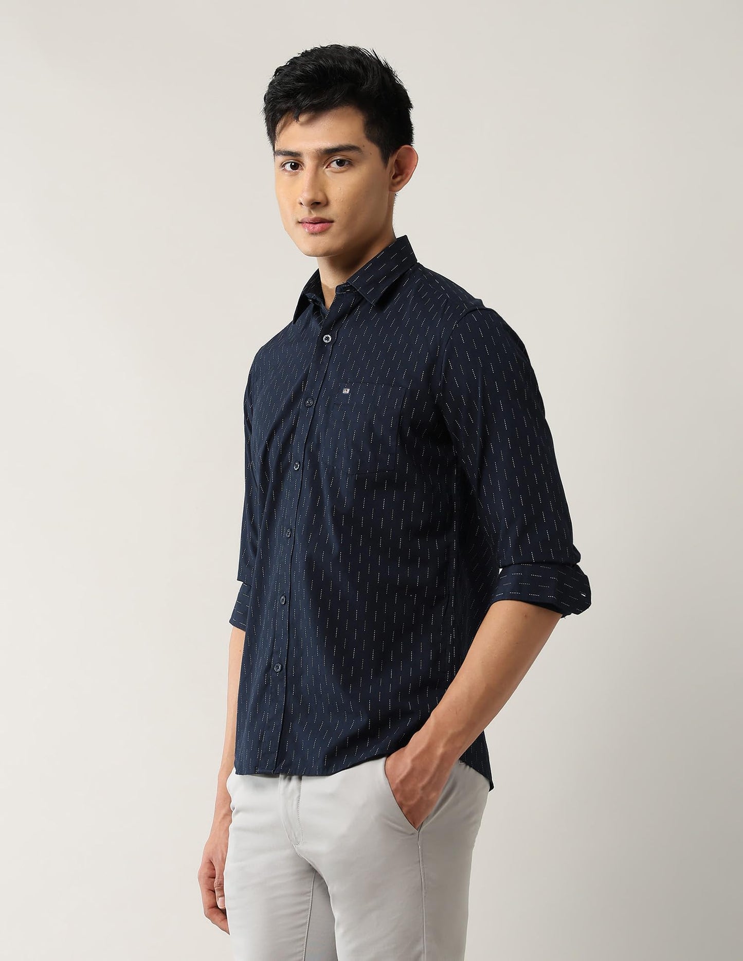 Arrow Sport Men's Geometric Printed Slim Fit Shirt